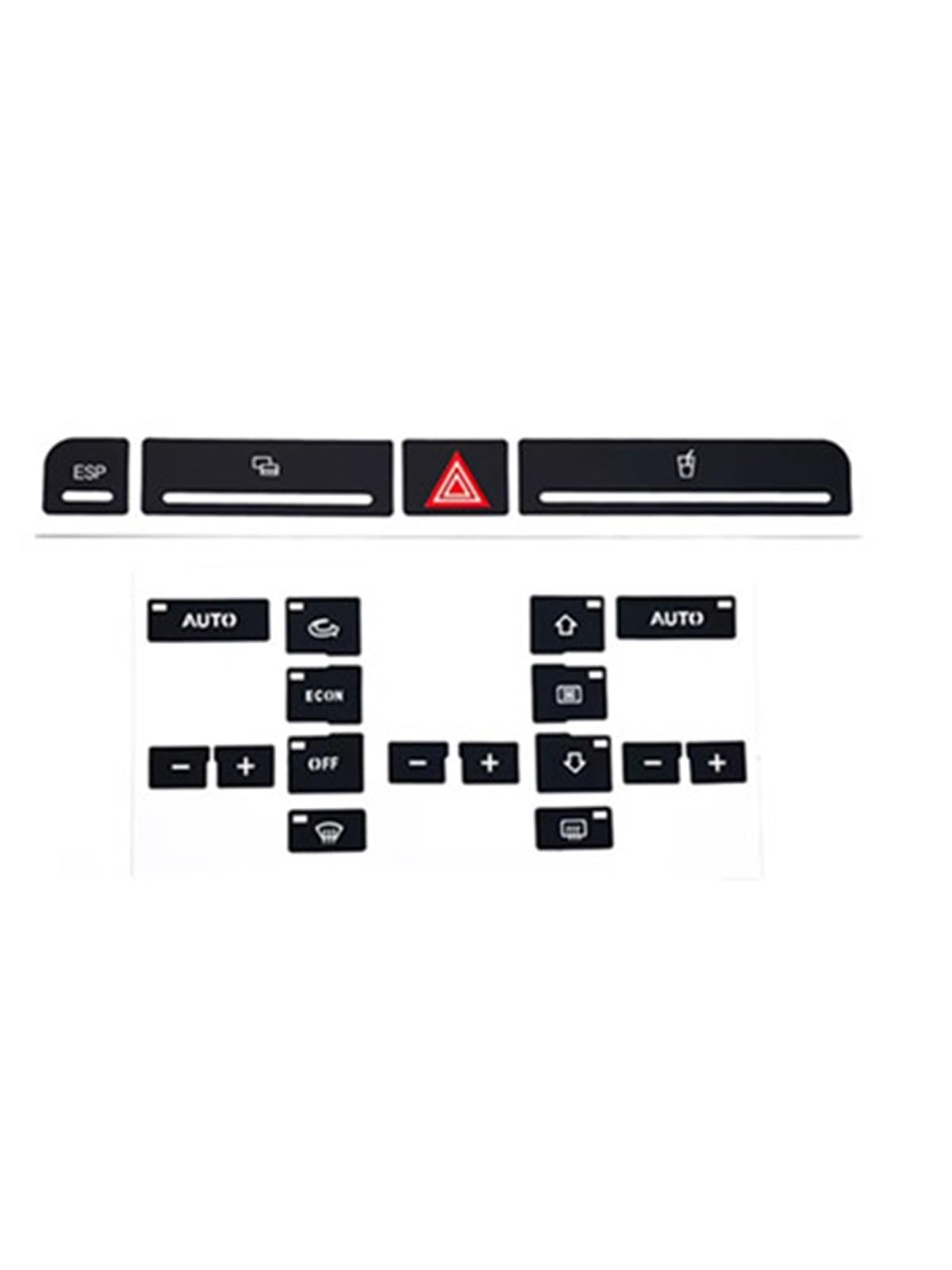 Button Trim Compatible with A4 B6 B7 2000-2008 CAR Power Window Switch Button Repair Sticker Dashboard Panel ESP Alarm Climate(AC Type A)