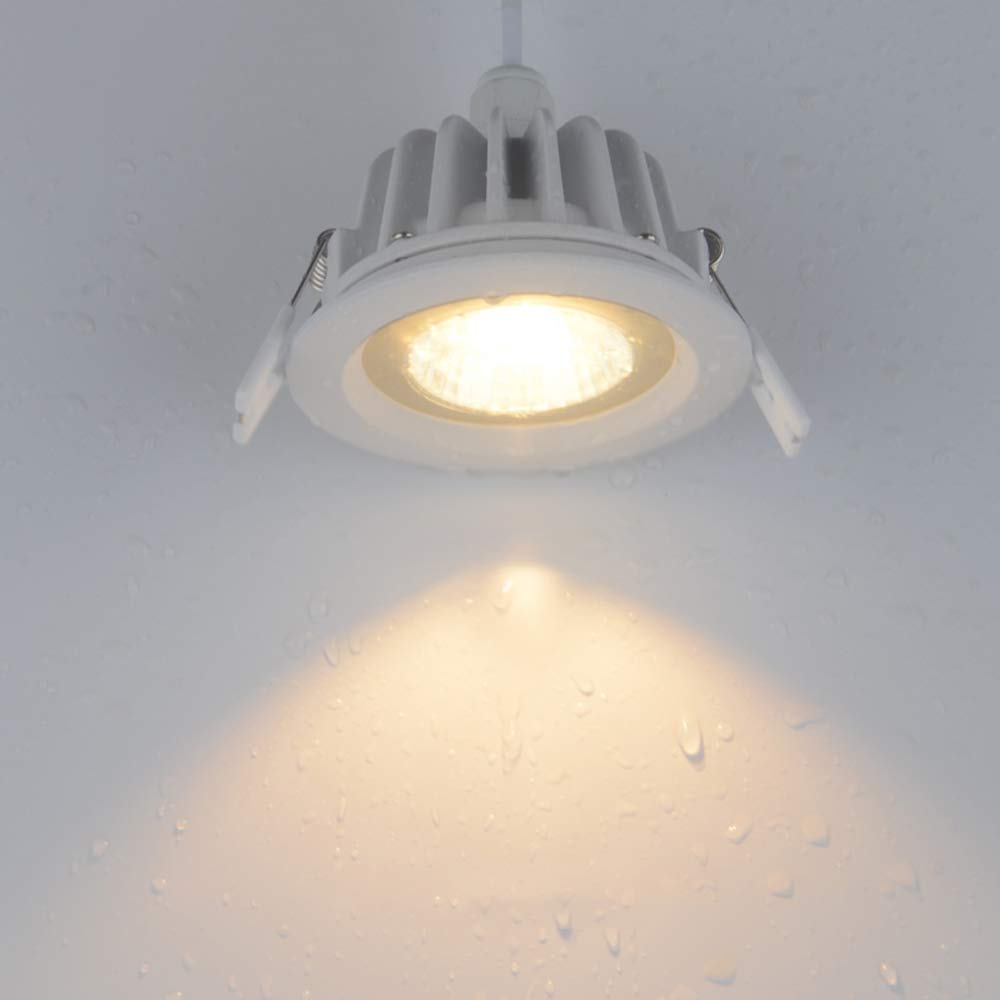Redondo LED IP65 Foco empotrable a prueba de agua Techo Baño Lámpara empotrada Hogar Ahorro de energía Luz de techo Luz de panel de exhibición comercial for inodoro Luces al aire libre ( Color : 4500k