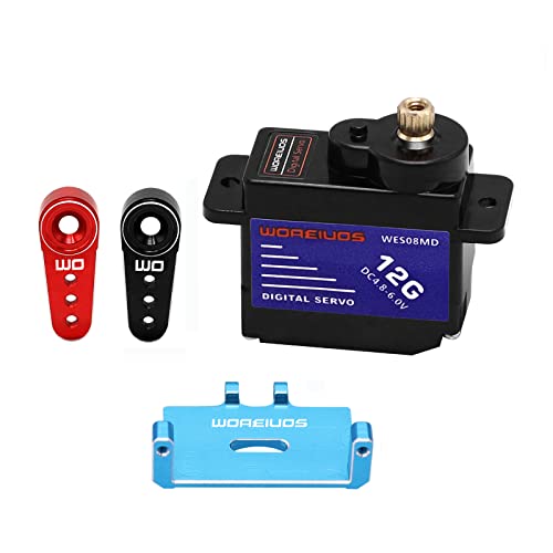 Woaeiuos 12G Rc Digital Servo, High Torque Waterproof Metal Gear Servo With Servo Horn For Axial Scx24 Car Boat Model Upgrade Parts(1Pcs) #TOP6
