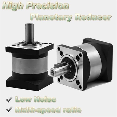 Reductor planetario Nema 23 con relación 40 a 1 y eje de 14mm para motor paso a paso 6