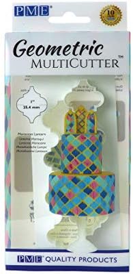 PME GMC104 Geometric MultiCutters for Cake Design - Hexagon - Small, Medium & Large Size, Set of 3, White