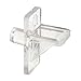 Slide-Co 243409 Plastic Shelf Support Pegs, Clear (12pk) - 5mm Outside Diameter - Easily Replace Missing or Broken Shelf Supports - Serrated Stems for Stronger Grip - Easy to Install