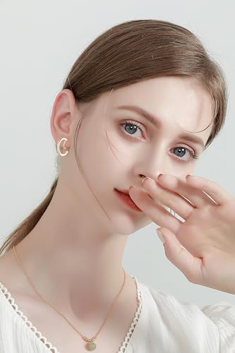 Tornito 12 Pairs Clip on Hoop Earrings for Women Geometric Round Twist Chunky Hoop Earrings No Piercing Fake Earrings Gold Silver Tone4