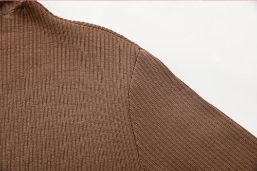 ACESTAR Girls Solid Lettuce Trim Mock Neck Shirt Long Sleeve Slim Fit Ribbed Knit Tee Ruffle Tops Soft Base Layer4