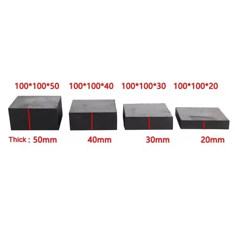 1pcs Black Rubber Sheets Damping Gasket Pad 50x50mm 100x100mm Thick 10mm 15mm 20mm (200mm x 200mm x 50mm)