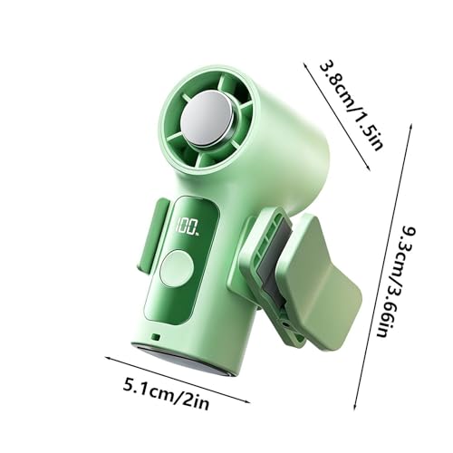 Ventilador de refrigeración de mano recargable USB portátil con pantalla 6