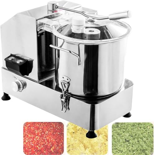 Procesador De Alimentos Automático De 6L/9L/12L, 750W Batidora Comercial De Carne Y Verduras, Botón Infinitamente Variable, 10 Velocidades De Picado, Para Carne De Cocina, Verduras, Frutos Secos, Cond