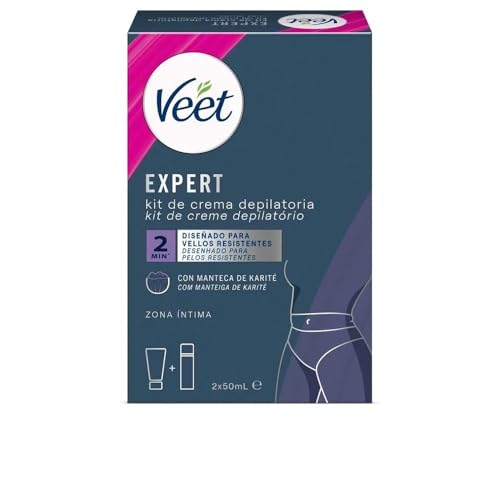 Bild von Veet Expert Intim-Haarentfernungs-Set - Enthaarungscreme für den Intimbereich inkl. Multi-Benefit-Schaum - 2 x 50 ml