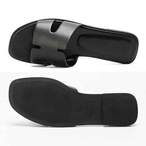 Stratuxx Kaze Open Toe Flat Dress Sandals Womens Slide Comfortable Summer Black, White, Tan Sandals for Women2