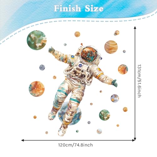 Vinilos Decorativos Astronauta Acuarela para Pared miniatura 4