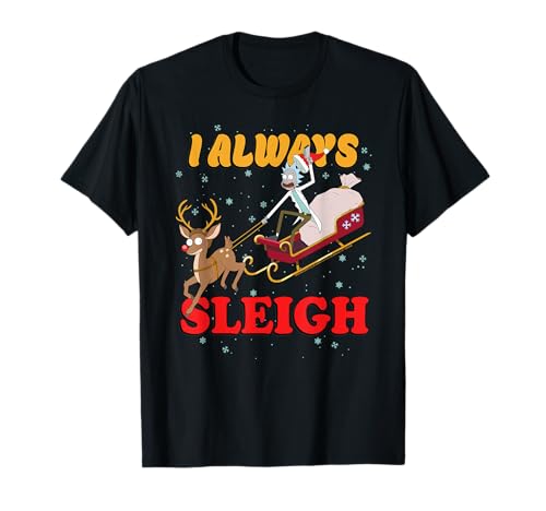 Image of Rick and Morty I Always Sleigh, Merry Rickmas Christmas T-Shirt