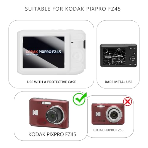 Funda de silicona para Kodak PIXPRO FZ45 color blanco miniatura 2
