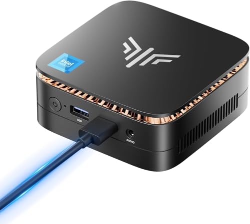 NiPoGi Essenx E1 Mini PC Ιntel Alder Lake-Ν95 (Βeat N5095, fino a 3.4GHz),16GB RAM+512GB M.2 SSD Mini Computer, WiFi 5,Bluetooth4.2, Dual 4K@60Hz Display HDMI2.0 +DP1.4