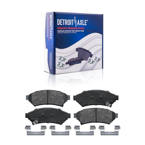 Image of Detroit Axle - Brake Pads for 2004 Pontiac Grand Prix Ceramic Brake Pads | w /Hardware Front and Rear Replacement