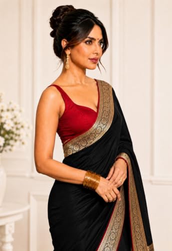 Image of Women's Glory Banarasi Satin Silk Saree for Women.