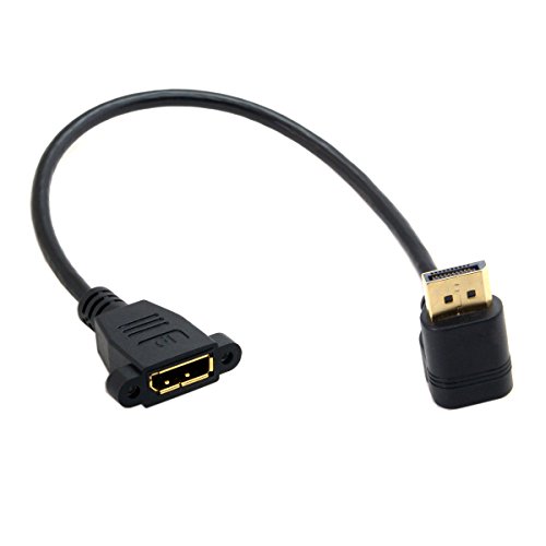 Cable alargador CY DisplayPort macho a hembra en ángulo de 90 grados