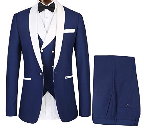 Costume homme 3 pièces chic avec veste col châle pour mariages et soirées de gala