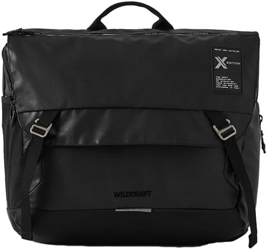 Wildcraft PU Bicycle Messenger Sling Bag/Messenger Bag/Cross Body Bag for Mens & Womens (Topo_Blk)