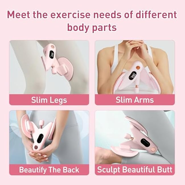 Inner Thigh Exerciser for Women,Kegel Exerciser(Adjustable Resistance),Pelvic Floor Muscle Trainer,Thigh Exercise Equipment,kegel Exercise with Resistance Band,Slim Thighs,Shape Back & Lift HIPS