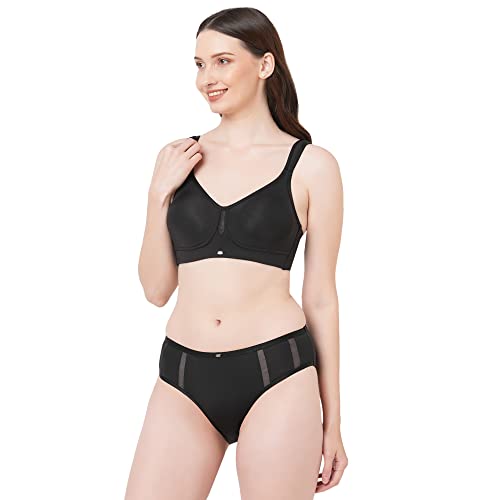 Image of SOIE Women Full Coverage Minimiser Bra with High Waist Brief Set