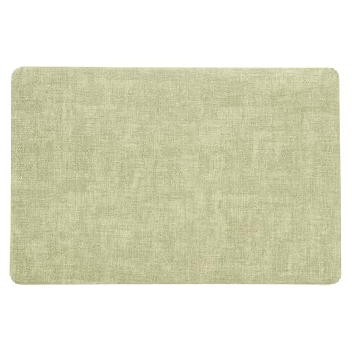 Sets de table en cuir synthétique vert imperméables pour protéger votre bois