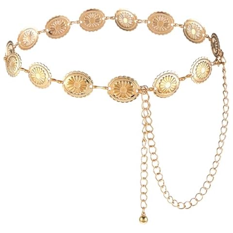 TIESOME Adjustable Daisy Chain Concho Belt Cover