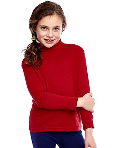 Image of Leveret Girls Boys & Toddler Solid Turtleneck 100% Cotton Kids Shirt (2 Toddler-14 Years) Variety of Colors