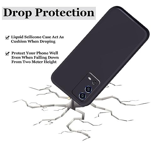 Image of A rtistque Liquid TPU Silicone Matte Shockproof Flexible with Camera Protection Soft Back Cover Case for Oppo A55 - Black