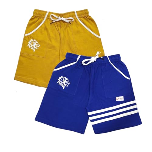 Image of TICOSS Boys Pack of 4 Cotton Blend Striped Shorts