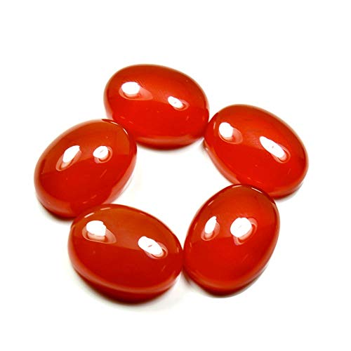 Pierre onyx rouge cabochon ovale de 16x12 mm pour la création de bijoux d'astrologie uniques