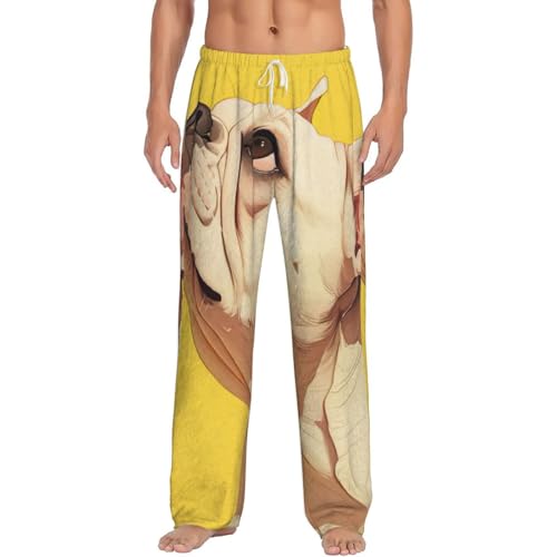 Pantalon de pyjama bouledogue français homme micropolaire : cadeau idéal