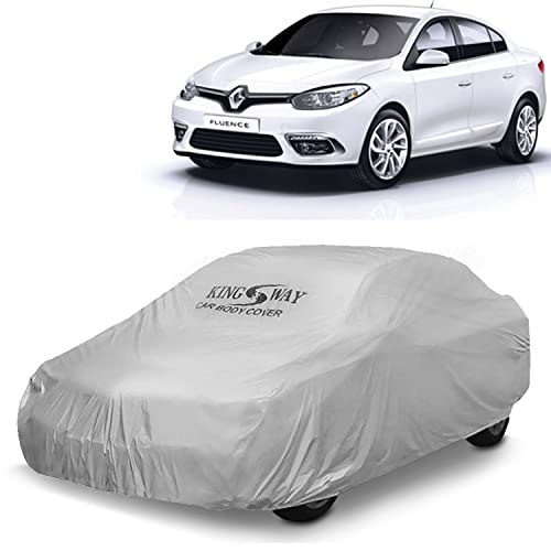 Kingsway Dustproof Car Body Cover for Renault Fluence 2012 Onwards Model, Color : Silver Matty