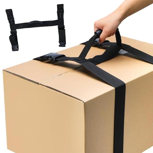 Cintas para mudanzas | Longitud Ajustable con Asa de Mano   Cinta para Transporte de Cajas | para Compra, Electrodomésticos, Almacenaje, Baúles, Equipaje, Levantamiento de Objetos Pesados