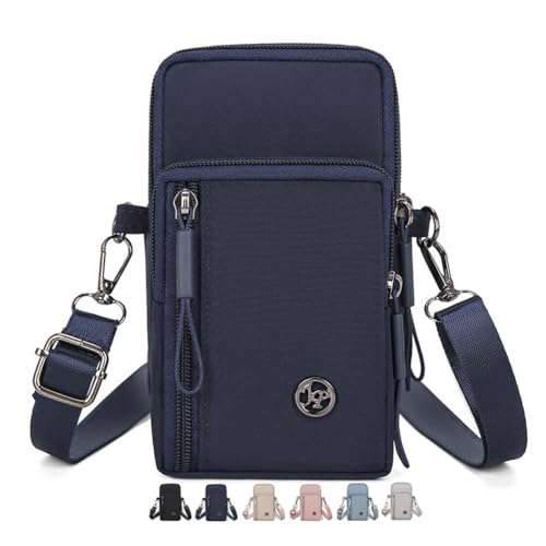 Bolsas transversais pequenas para mulheres, mini bolsas de celular carteiras de pulso bolsa de ombro bolsa de braço bolsa de viagem para mulheres e homens, A - azul-escuro, Medium