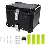 45L-Motorcycle-Top-Case-Universal-Heavy-Duty-Aluminum-Powersports-Helmet-Bags-Waterproof-Tail-Box-Trunk-Storage-Luggage-Universal-Motorcycle-Accessories-with-Security-Lock-Rear-Top-Box-Vehicle-Bag