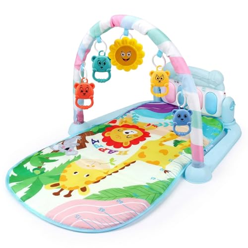 Tapis de jeu pour bébé avec arche d'activités pour l'éveil musical au salon