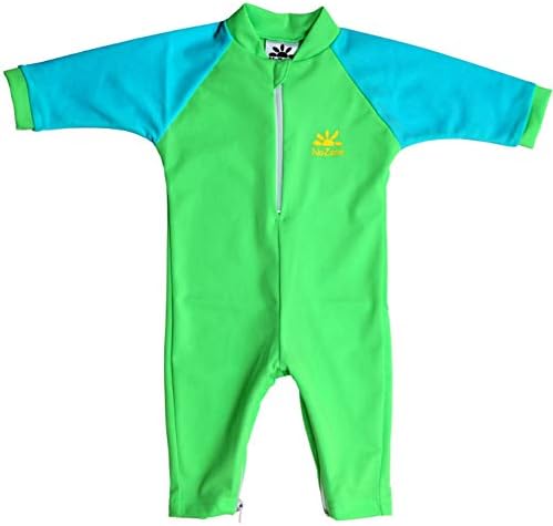Nozone Fiji Sun Protective Baby Swimsuit in Lime/Aquatic, 12-18 Months