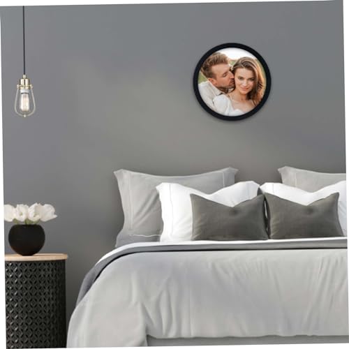 Cadre circulaire noir de 12 pouces avec image decorative claire premium - 6