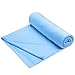 DANGTOP Cooling Blankets, 100% Rayon Derived from Bamboo, Cooling Blankets Absorbs Body Heat to Keep Cool on Warm Night, Ultra-Cool Lightweight Blanket(79x91 inches, Blue)