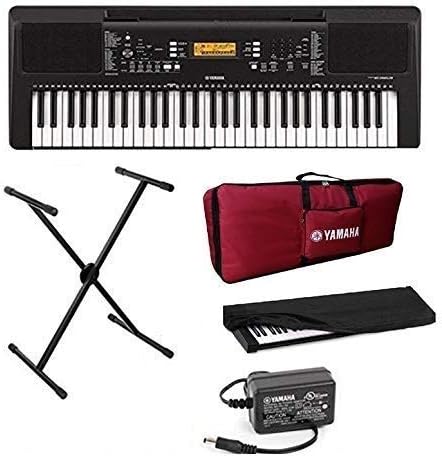 yamaha keyboard Mexa (Yrd) PSR-E363 61-Keys Digital Portable Touch Sensitive Keyboard with Gig Bag, Stand, Dust Cover and Power Adapter Combo Pack