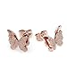 Produktbild Fjyouria Schmuck Damen Schmetterling-Ohrstecker Roségold Edelstahl Ohrstecker Ohrringe  hypoallergen