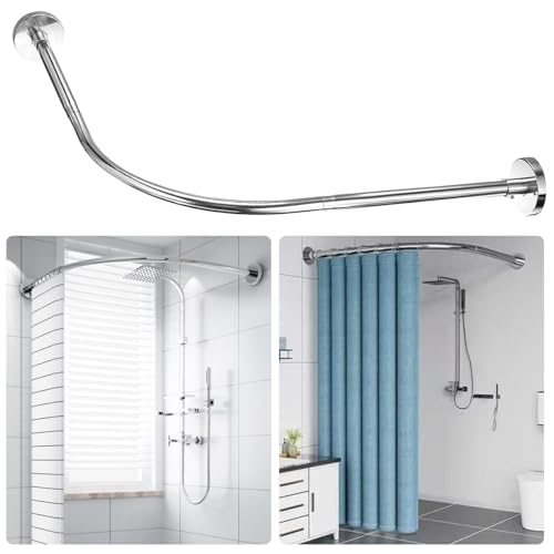 Opiniones de Cortinero para Baño en Escuadra Walmart de esta semana. 42 Barra de Cortina de Ducha en Forma de L, Barra de Baño Extensible Angular Cortinero Ajustable de Acero Inoxidable Cortinero Curvo para Esquina Tubo para Baño Regadera Shower...