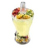 CNEIESD 3.5-Gallon Break-Resistant Tritan Beverage Dispenser | Party Top Lid | Removable Ice Cone