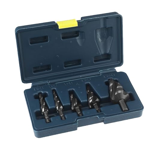 Juego de brocas escalonadas para metal, HSS para madera, aluminio y acero inoxidable