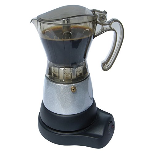 BC-90264-6-Cup-Electric-Coffee-Maker-Clear-and-Silver BC-90264 6-Cup Electric Coffee Maker, Clear and Silver - Image 1