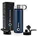REFYLL Botella Agua Acero Inoxidable easyFYLL | Botella térmica Premium | para Fitness, Escuela y Oficina I Botellas de Acero Inoxidable para Agua | + Tapa Deportiva Gratis | Azul Oscuro, 500ml