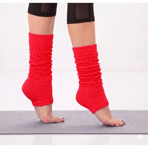 Image of COUVER Womens Scrunched Slouch Socks Soft Cotton Breathable Retro Crew or Knee High, Multiple Colors