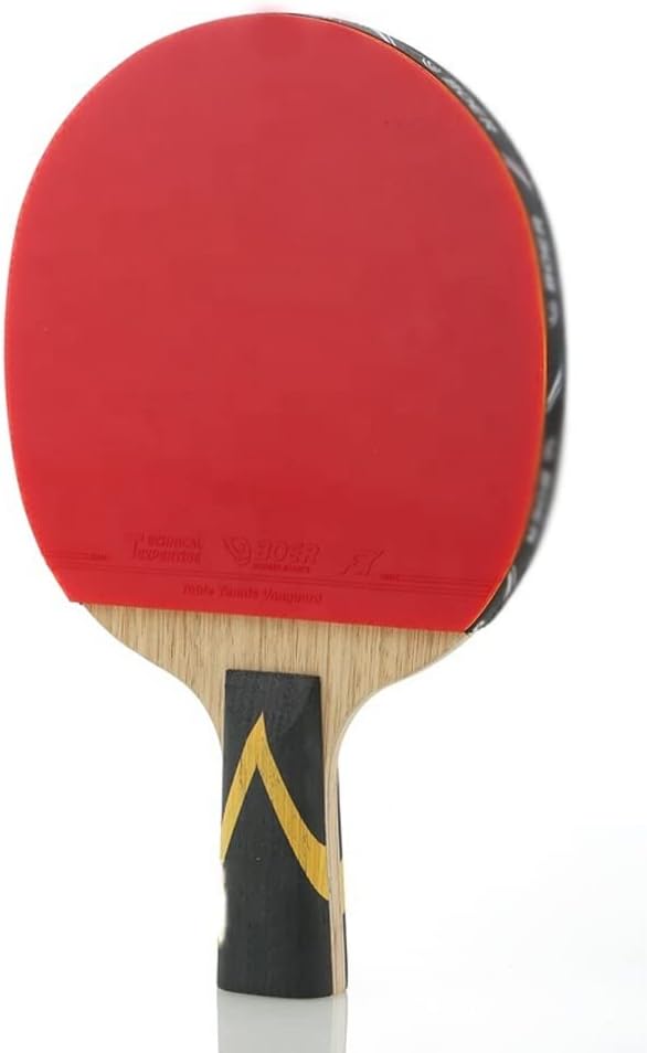 Table Tennis Racket 7 Ply Carbon Fiber Ping Pong Racket Pimples-in Rubber Table Tennis Paddle Bat with Bag