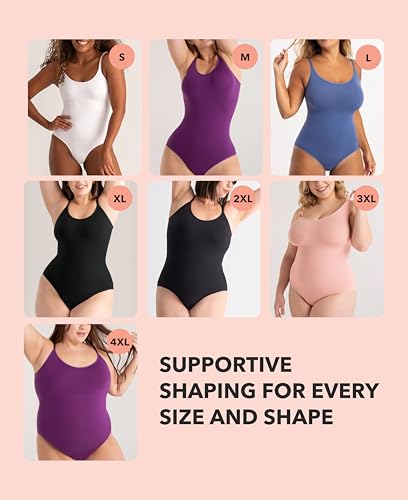 Image of SHAPERMINT Brief & Thong Bodysuit - Tummy Control Seamless Body Shaper, Shapewear for Women Small to Plus Size