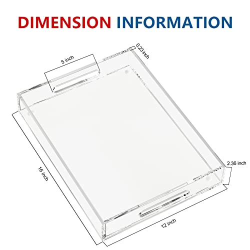 Kotemon SERVING TRAY With Handles-16X12X2.36Inch-Decorative Tray Letter Tray Organizer thumb #1